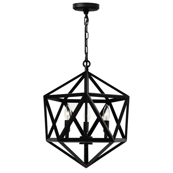 Cwi Lighting Amazon 3 Light Up Pendant With Black Finish 9641P17-3-101 - main